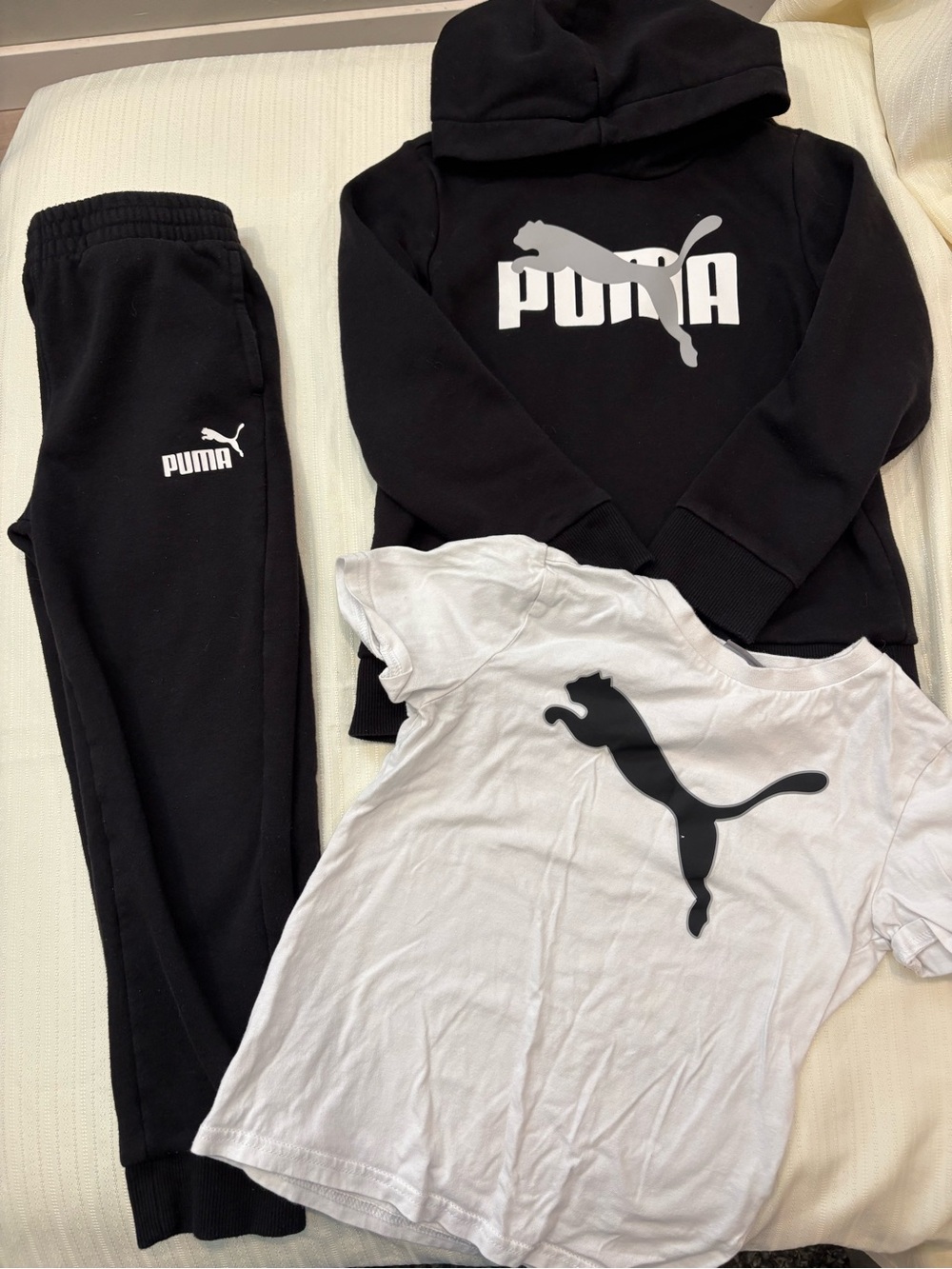 Puma Black Hoodie with White Logo Tag